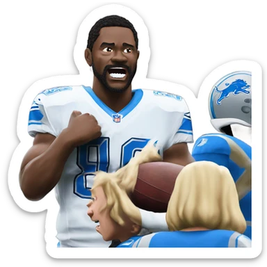 Detroit Lions beating 49ers sticker