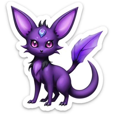 Shiny Dark Noibat-Espeon-Haunter-Umbreon-Nidorino-fusion-hybrid full body sticker