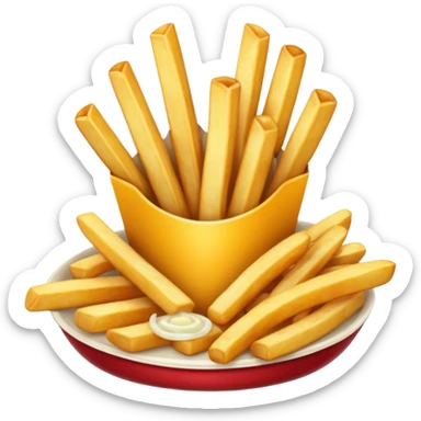 Fries and onion fries sticker