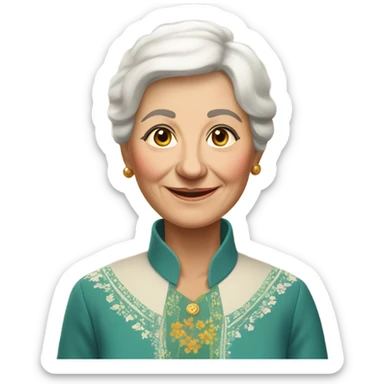 Florida Russian Grandma short hair sticker
