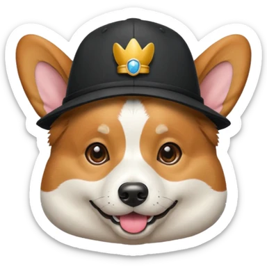 Corgi wearing hat  sticker