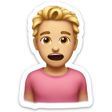 Heart eyes with drool sticker