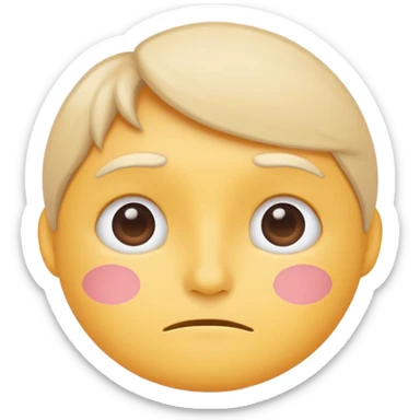 minimal flat emoji with mild tension,
slightly raised eyebrows,
thoughtful expression,
balanced emotion,
soft pastel tones,
modern health tracking app style,
transparent background,
vector illustration
 sticker