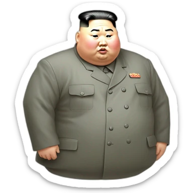 Extremely fat Kim Jong un uncomfortably fat sticker