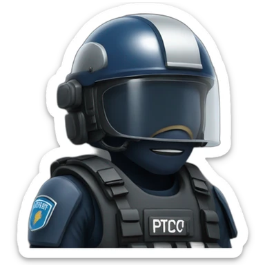 Riot police sticker