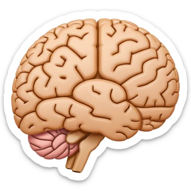 Flat emoji style, simple shapes, bold outline, minimal details, centered, white or transparent background, modern Unicode emoji look. A brain with a loading bar which is filling underneath sticker