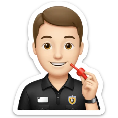 referee with a whistle sticker