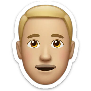 man with nosebleed sticker