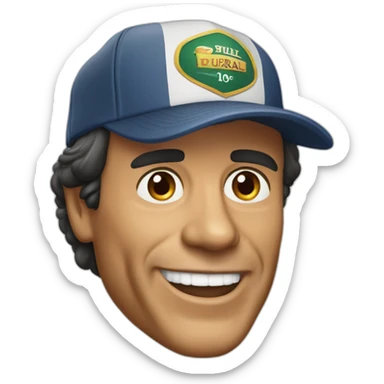 Julio iglesias with caja rural cap sticker