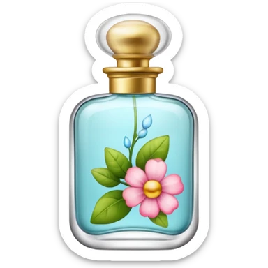 spraying perfume bottle sticker