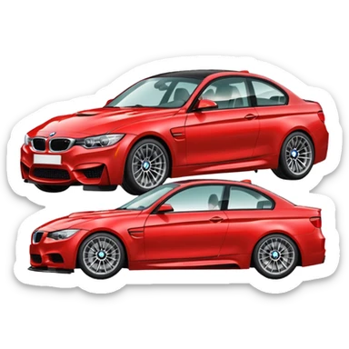 M3 bmw car red sticker