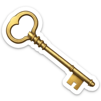 The design is an antique-style (or "skeleton") key. The color is a worn, textured gold or brass, which will stand out against YouTube's dark mode and ties into the yellow text boxes on your thumbnails. The key itself symbolizes "unlocking" the "unseen" or "secret" stories you cover. sticker