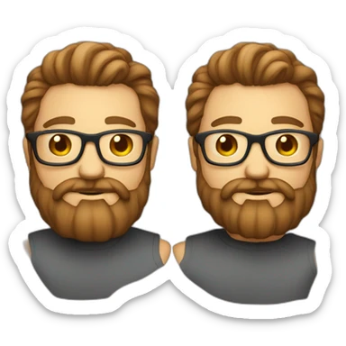 Man met baard en bril sticker