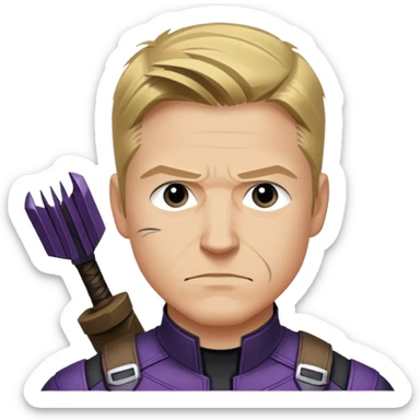 hawkeye clint barton portrait marvel from captain america: civil war sticker