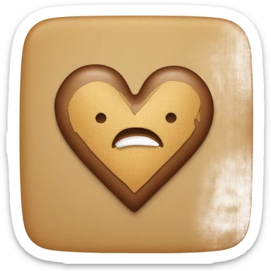 brown heart with a band aid sticker