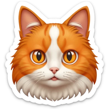 cat with pleading face sticker