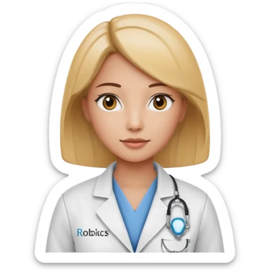 female AI robotics engineer sticker