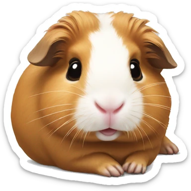 Guineapig laying down very cute but realistic sticker