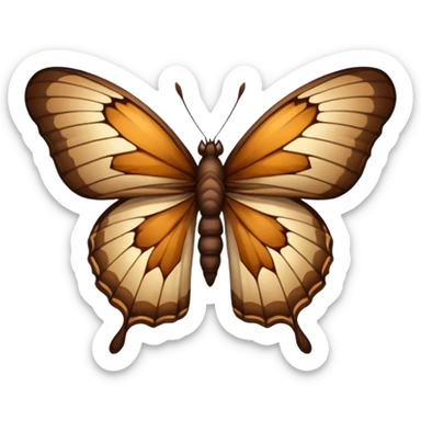 Dead butterfly with wings and the body seperate  sticker