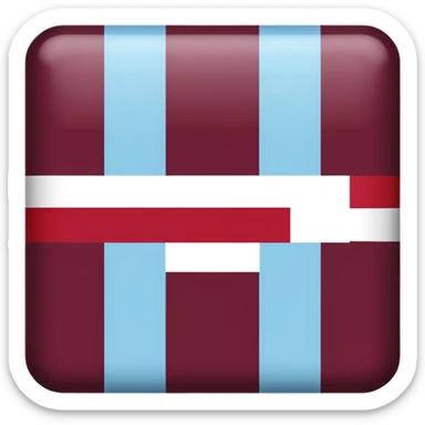 Austria flag with dark burgandy and light blue colours instead sticker