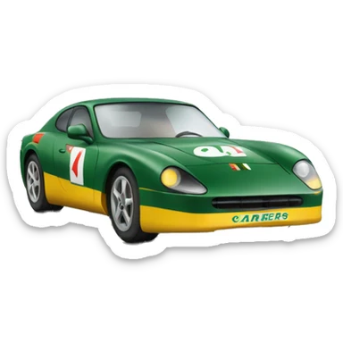 auto de carreras sticker