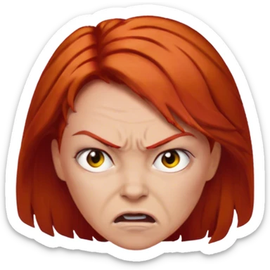 Peliroja enojada  sticker