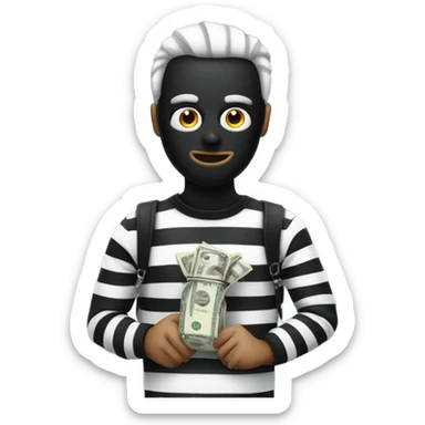 The popular robber emoji sticker