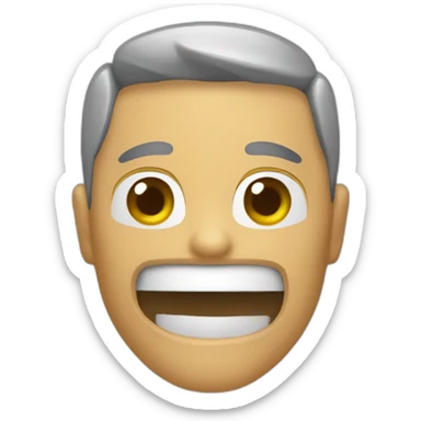 Persona tocándose la mandibula sticker