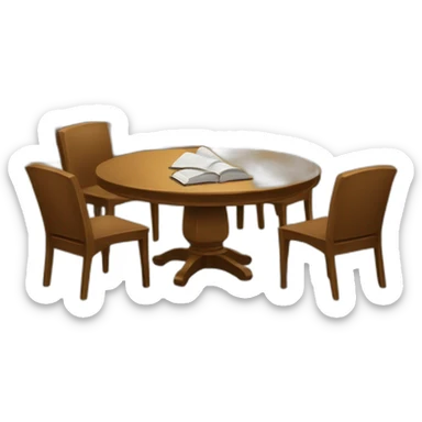 reading table of a library sticker