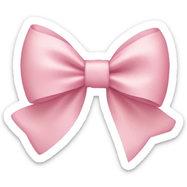 light pink bow on light pink bow sticker