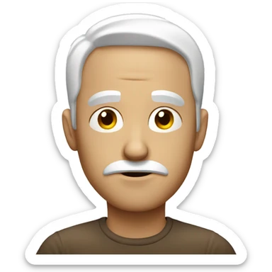 bored white man with brown air sticker