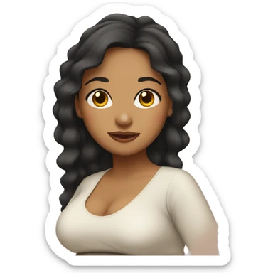 Pregnant Latina girl sticker
