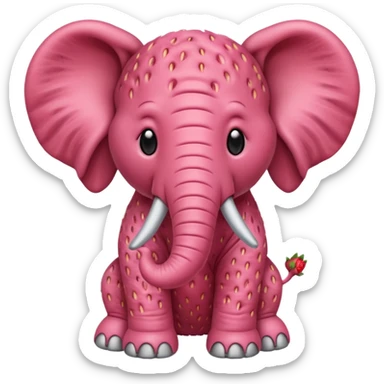 Eu quero um elevante de morango sticker