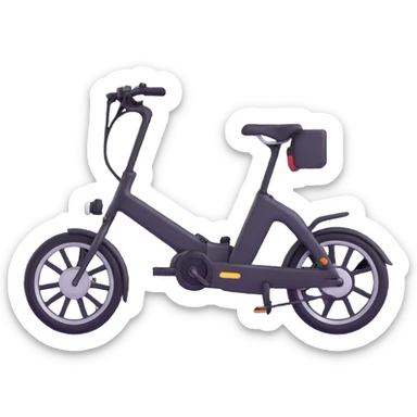 black electric bicycle sticker