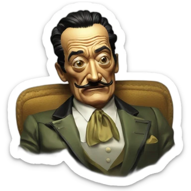 Salvador Dali Wounded doomguy sticker