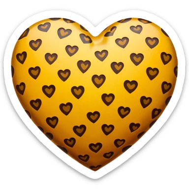 Leopard heart with fat sticker