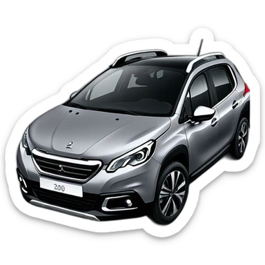 Peugeot 2008 grey sticker