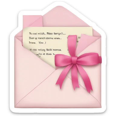 letter from “kiki delivery service” with pink bow saying “miss witch” sticker