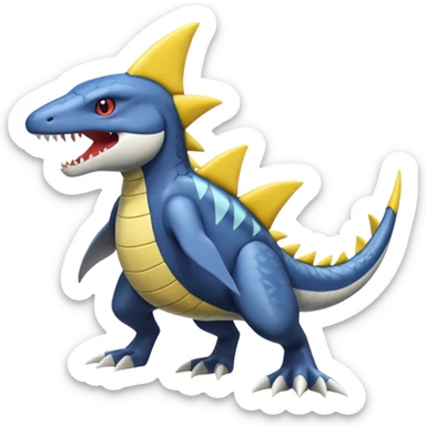 Sharpedo-Garchomp-Ampharos-Rhypherior-Sceptile-fusion sticker