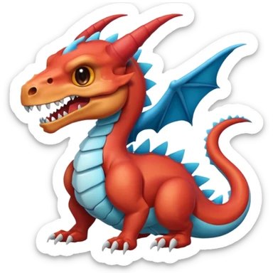 Ugly Skull-faced Warm Buizel-Salamence-dragon sticker