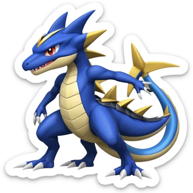 Inteleon-Samurott-Greninja-Garchomp-dusin-fusion (full body) sticker