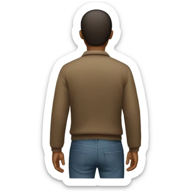 person with their back turned sticker