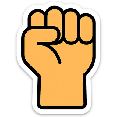 hand making a fist sticker