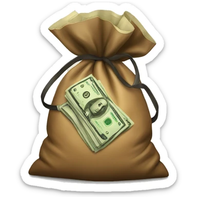 money bag bow  sticker