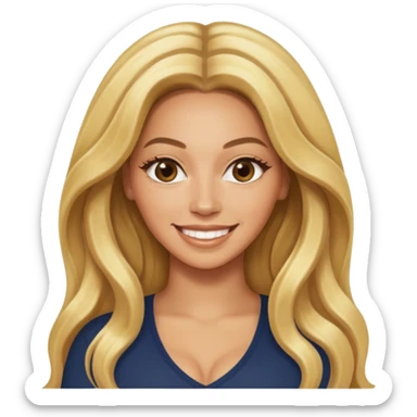 Beyonce from Destiny's Child with long blonde hair sticker