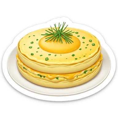 Omelet with chives  sticker