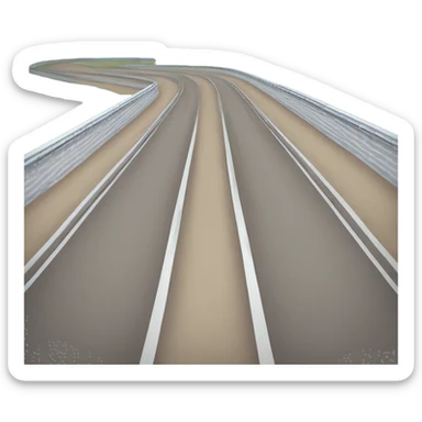 two parallel race tracks sticker