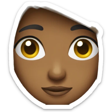 criança pele escura mais um pouco clara com capelo escuro e enrolado. sticker