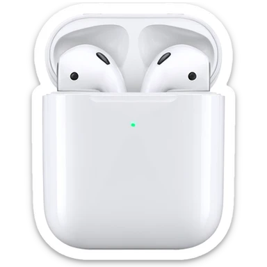 White apple airpods sticker