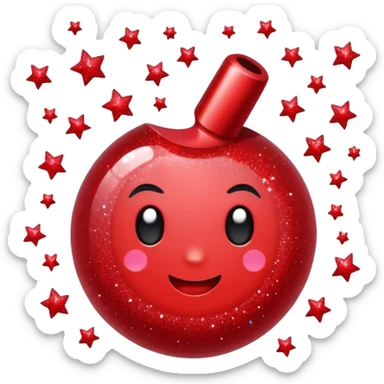 red glitter anonymous sticker